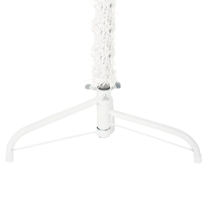 Vidaxl Slim Artificial Half Christmas Tree With Stand White 120 Cm