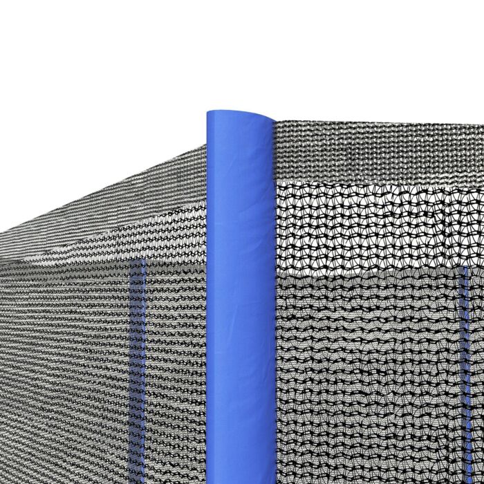 Sportnow 8ft Trampoline Net Replacement With 6 Plastic Pole Covers, Weather-resistant Trampoline Netting Replacement With Zipped Entrance, Poles Not Included, Blue