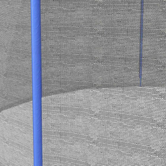 Sportnow 8ft Trampoline Net Replacement With 6 Plastic Pole Covers, Weather-resistant Trampoline Netting Replacement With Zipped Entrance, Poles Not Included, Blue