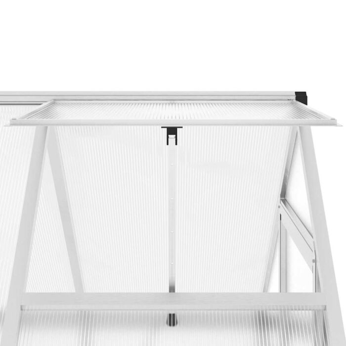 Vidaxl Greenhouse With Base Frame Silver 169x114x202 Cm Aluminium
