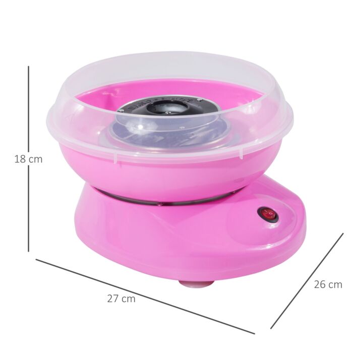 Homcom Candy Floss Machine Electric Cotton Candy Maker Gadgetry 450w (pink)