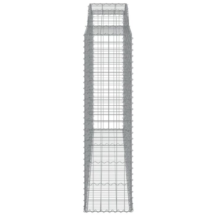 Vidaxl Arched Gabion Baskets 2 Pcs 300x50x180/200 Cm Galvanised Iron