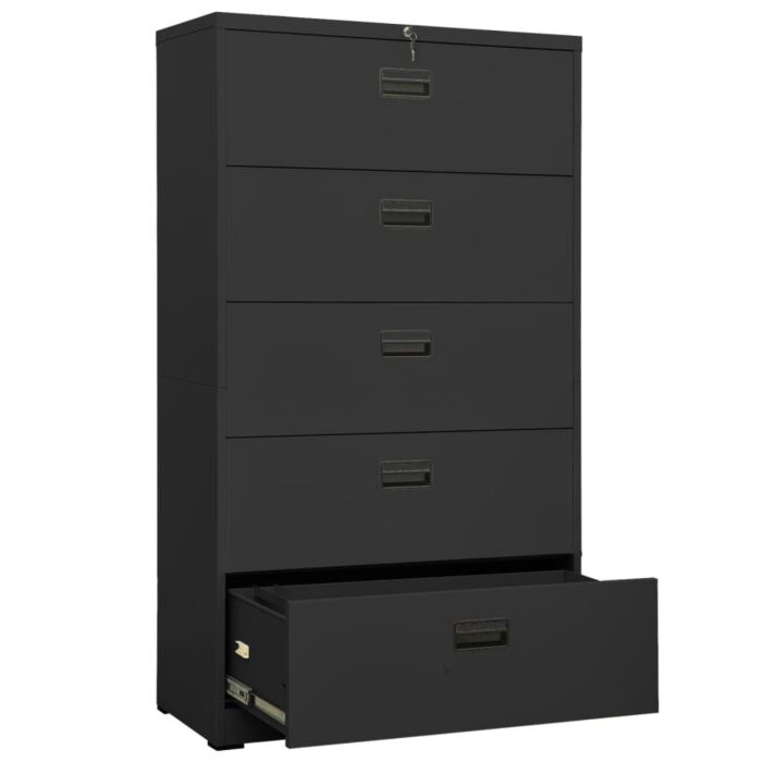 Vidaxl Filing Cabinet Anthracite 90x46x164 Cm Steel