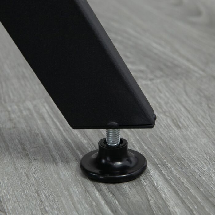 Homcom Dining Room Table With Black Legs Anti-slip Foot Pads For 90 X 76 Cm Brown