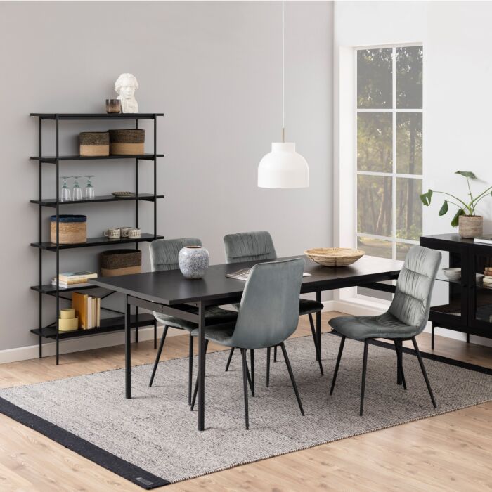 Angus Bookcase With 5 Shelves In Black