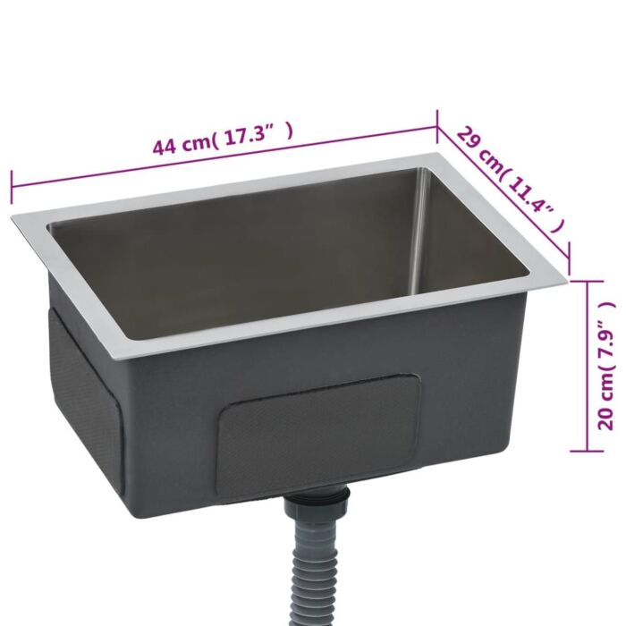 Vidaxl Handmade Kitchen Sink Stainless Steel