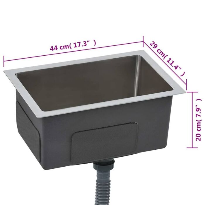 Vidaxl Handmade Kitchen Sink Stainless Steel