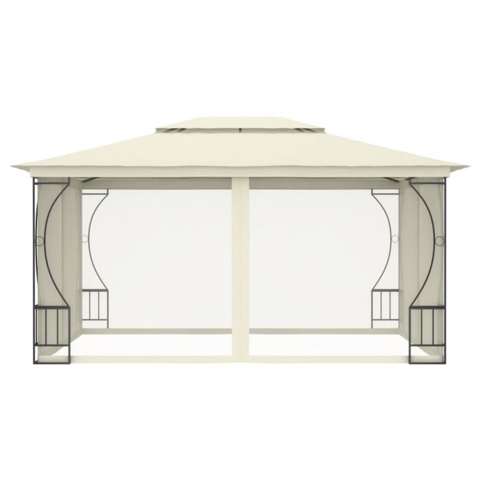Vidaxl Gazebo With Nets 300x400x265 Cm Cream