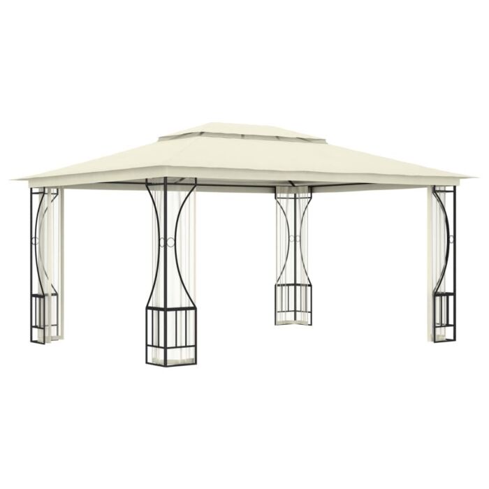 Vidaxl Gazebo With Nets 300x400x265 Cm Cream