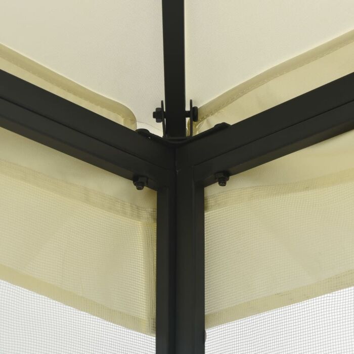 Vidaxl Gazebo With Nets 300x400x265 Cm Cream