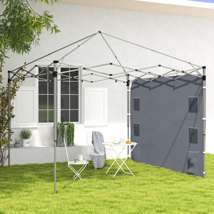 Outsunny 195 X 295cm Replacement Gazebo Sidewall - Grey