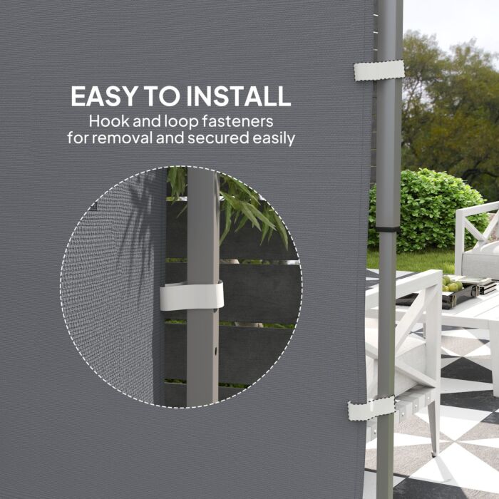 Outsunny 195 X 295cm Replacement Gazebo Sidewall - Grey