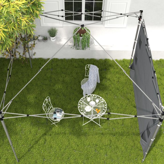 Outsunny 195 X 295cm Replacement Gazebo Sidewall - Grey