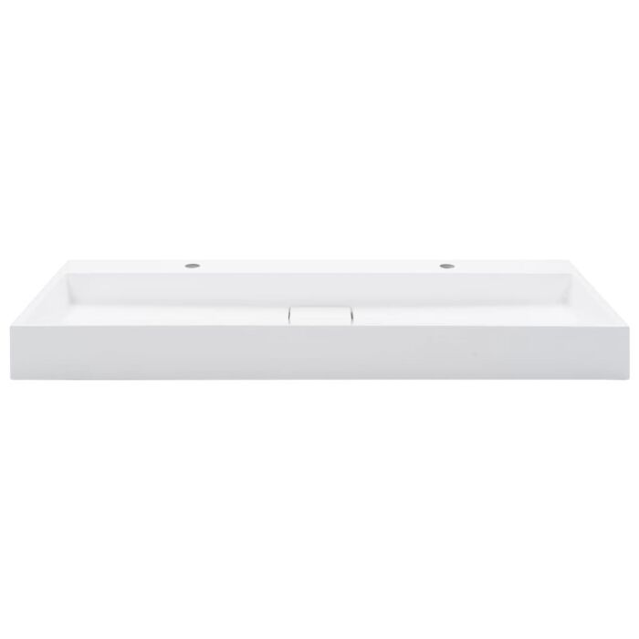Vidaxl Wash Basin 120x46x11 Cm Mineral Cast/marble Cast White