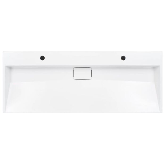 Vidaxl Wash Basin 120x46x11 Cm Mineral Cast/marble Cast White