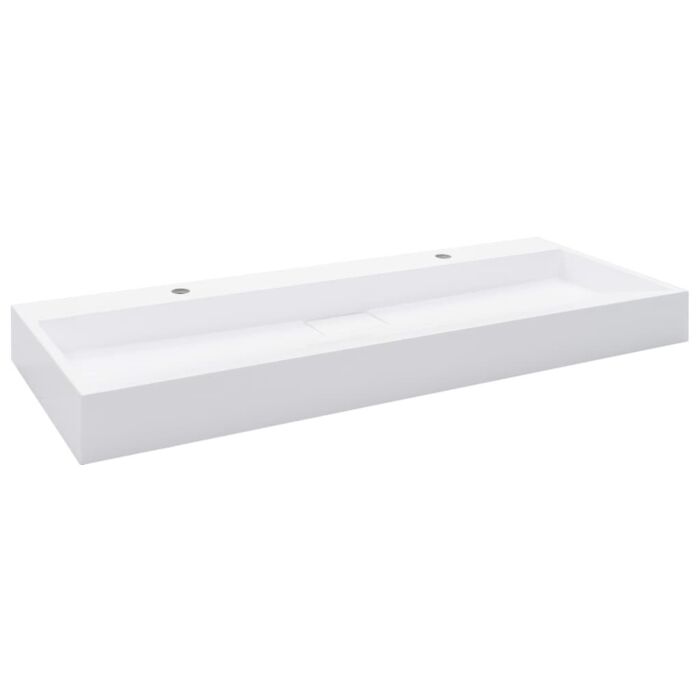 Vidaxl Wash Basin 120x46x11 Cm Mineral Cast/marble Cast White