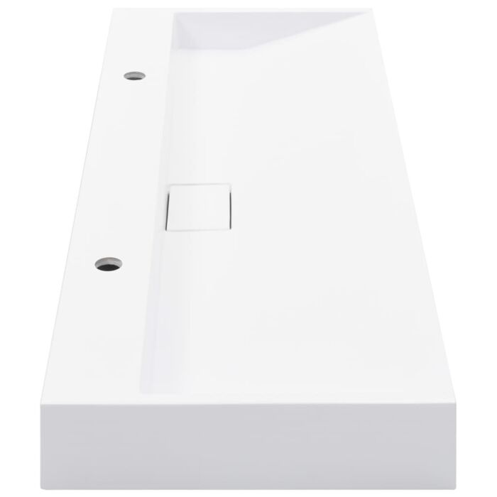 Vidaxl Wash Basin 120x46x11 Cm Mineral Cast/marble Cast White