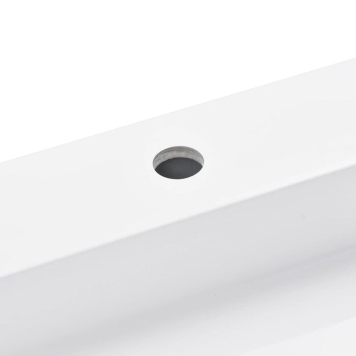 Vidaxl Wash Basin 120x46x11 Cm Mineral Cast/marble Cast White