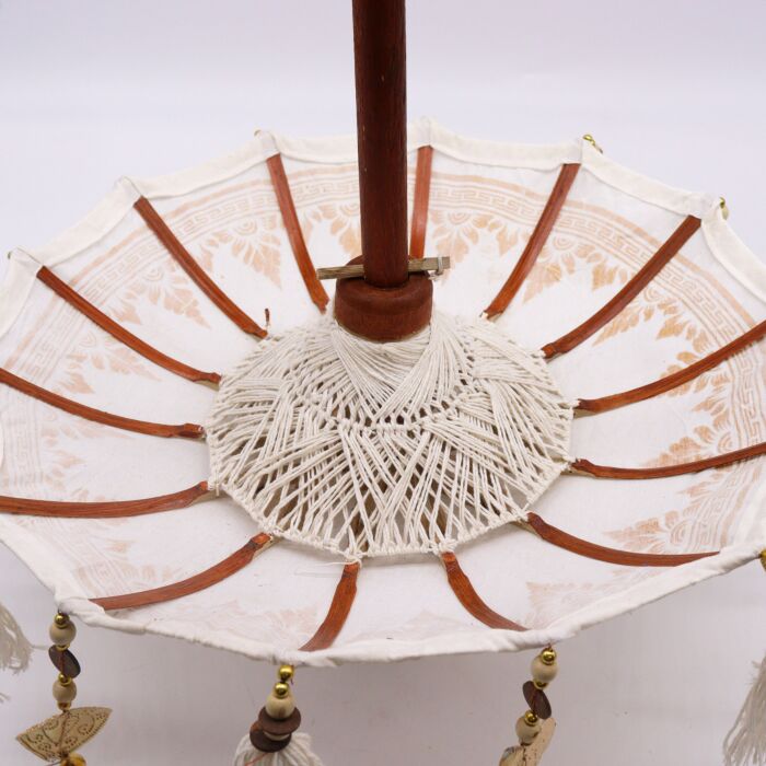 Bali Home Decor Parasol - Canvas - Natural- 40cm