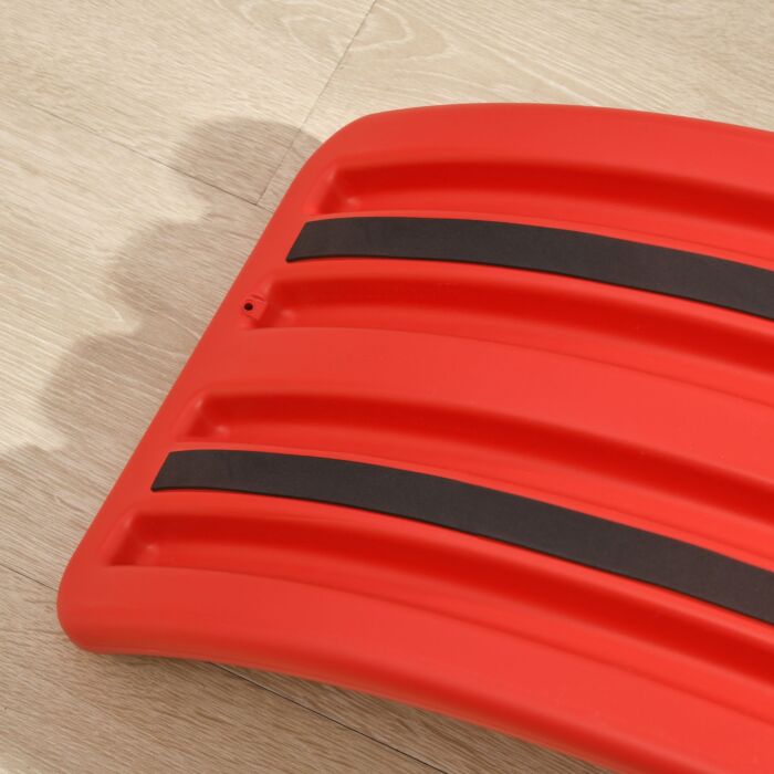 Zonekiz Balance Board Kids Wobble Board, Stepping Stone, Montessori Toy For Children, Nursery Toy, For Ages 3-6 Years, 82 X 27.5 X 19.5cm - Red