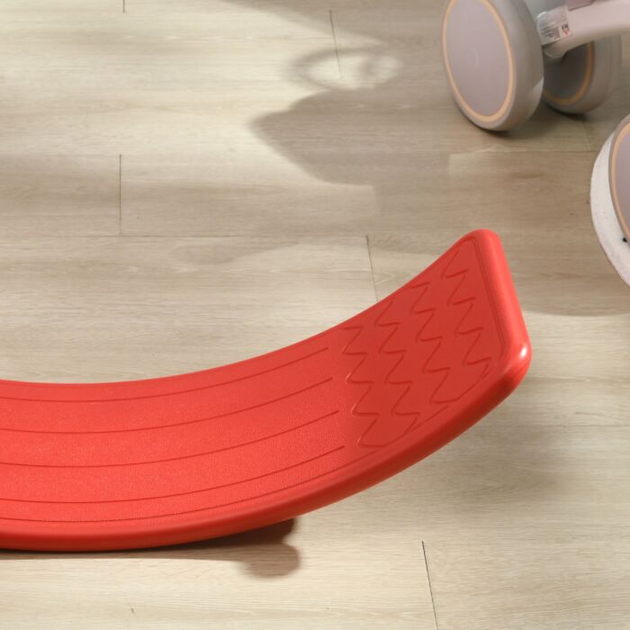 Zonekiz Balance Board Kids Wobble Board, Stepping Stone, Montessori Toy For Children, Nursery Toy, For Ages 3-6 Years, 82 X 27.5 X 19.5cm - Red