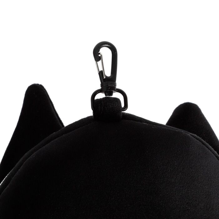 Feline Fine Cat Relaxeazzz Plush Round Travel Pillow & Eye Mask Set