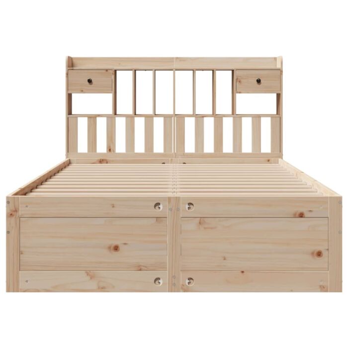 Vidaxl Bookcase Bed Without Mattress 140x190 Cm Solid Wood Pine