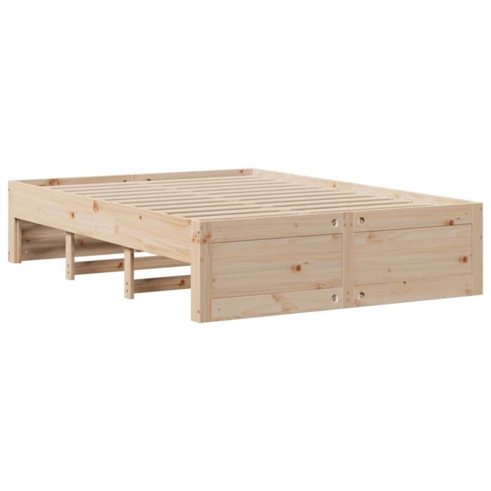 Vidaxl Bookcase Bed Without Mattress 140x190 Cm Solid Wood Pine