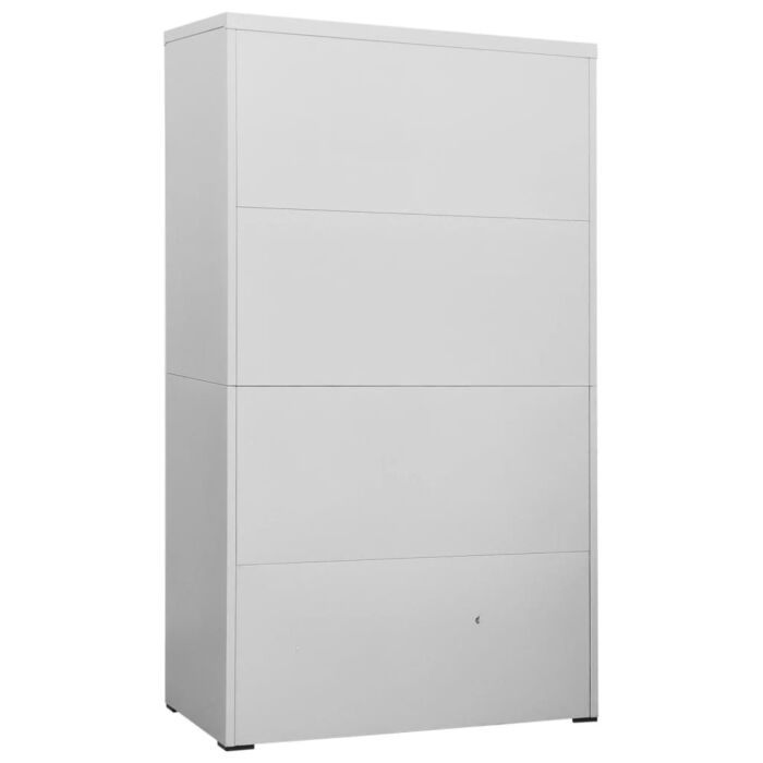 Vidaxl Filing Cabinet Light Grey 90x46x164 Cm Steel