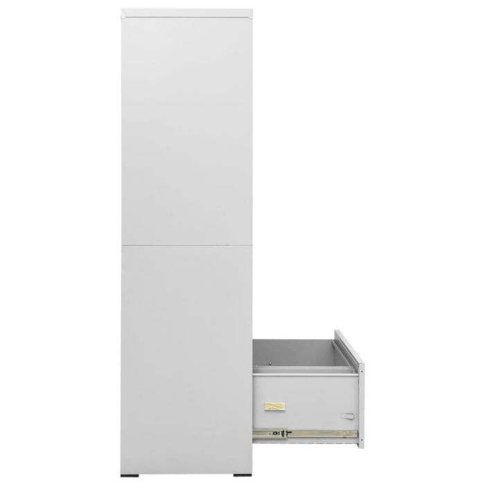 Vidaxl Filing Cabinet Light Grey 90x46x164 Cm Steel