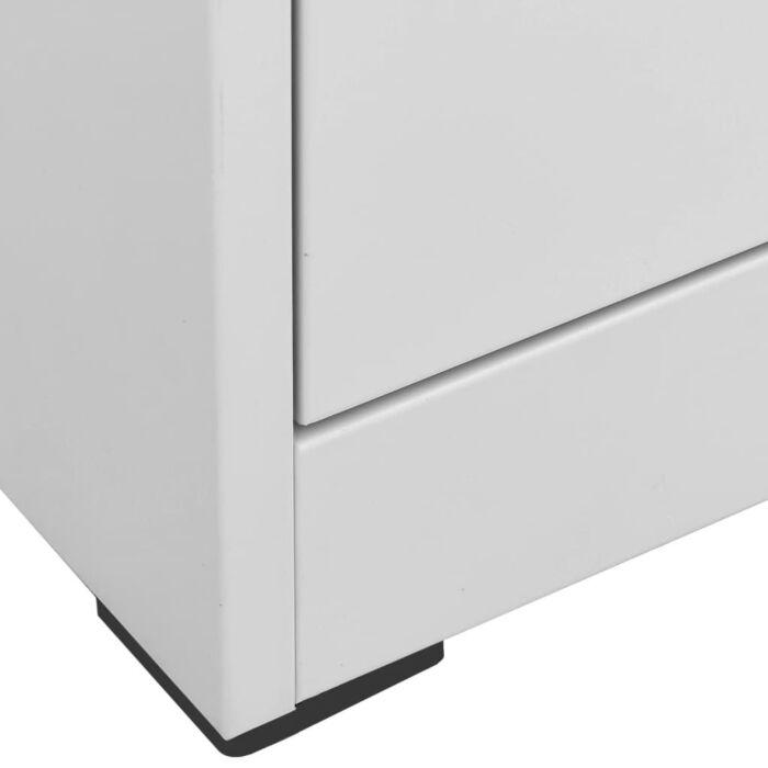 Vidaxl Filing Cabinet Light Grey 90x46x164 Cm Steel
