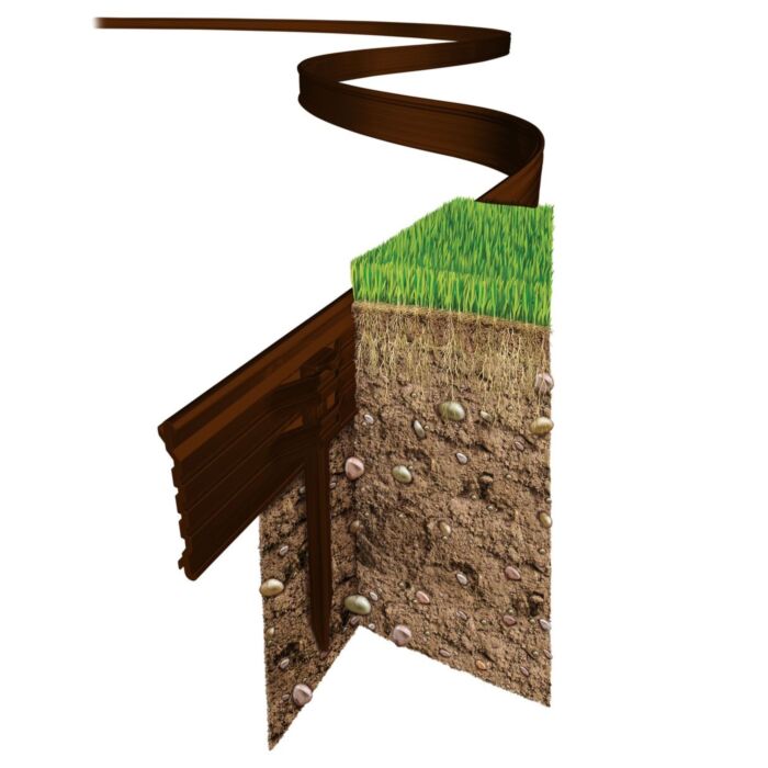 Swift Edge Garden Edging - 12m Pack - Brown
