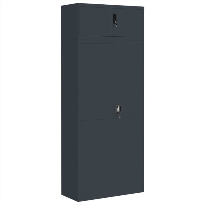 Vidaxl File Cabinet Anthracite 90x40x220 Cm Steel