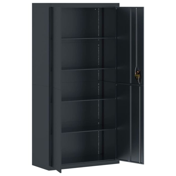 Vidaxl File Cabinet Anthracite 90x40x220 Cm Steel