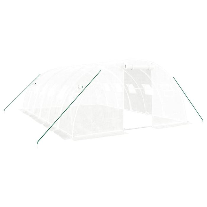 Vidaxl Greenhouse With Steel Frame White 24 M² 6x4x2 M