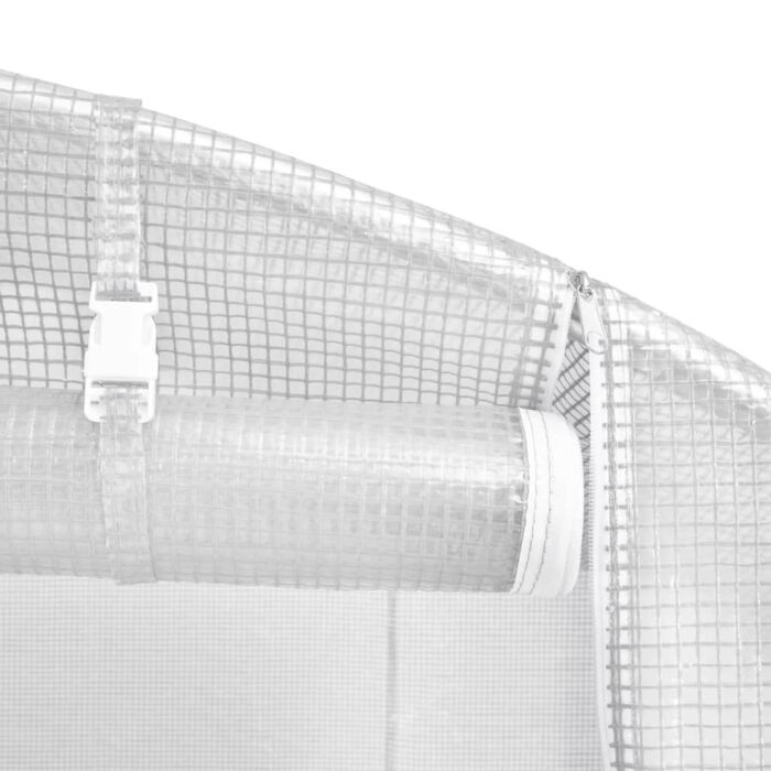 Vidaxl Greenhouse With Steel Frame White 24 M² 6x4x2 M