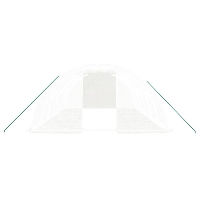 Vidaxl Greenhouse With Steel Frame White 24 M² 6x4x2 M