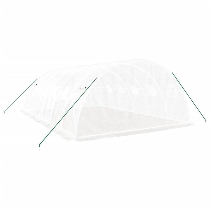 Vidaxl Greenhouse With Steel Frame White 24 M² 6x4x2 M