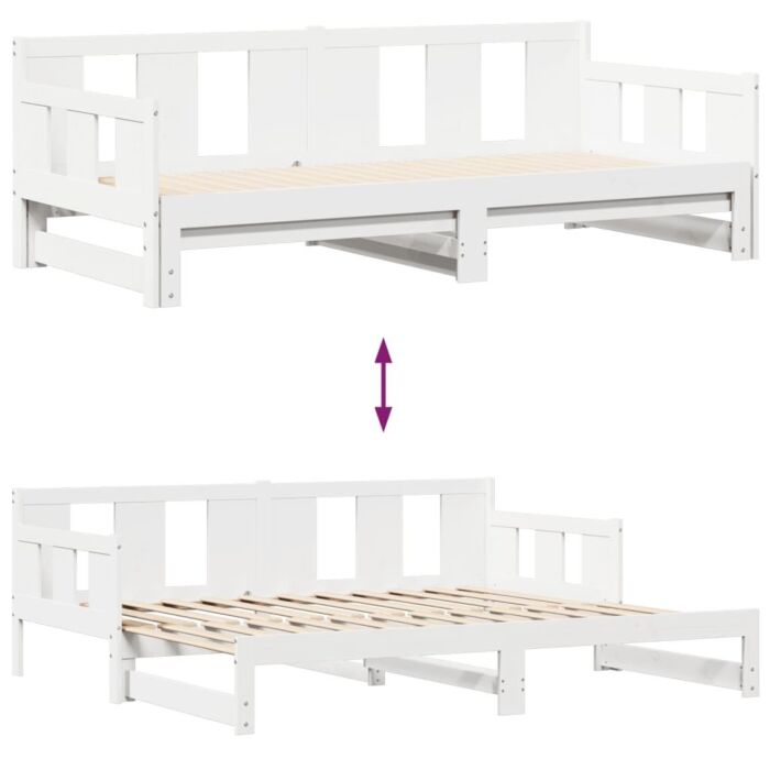 Vidaxl Daybed With Trundle And Drawers Without Mattress White 80x200 Cm
