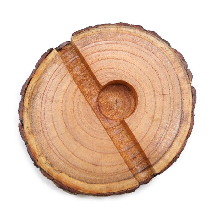Small Log Phone Holder (full Slice) - Natural