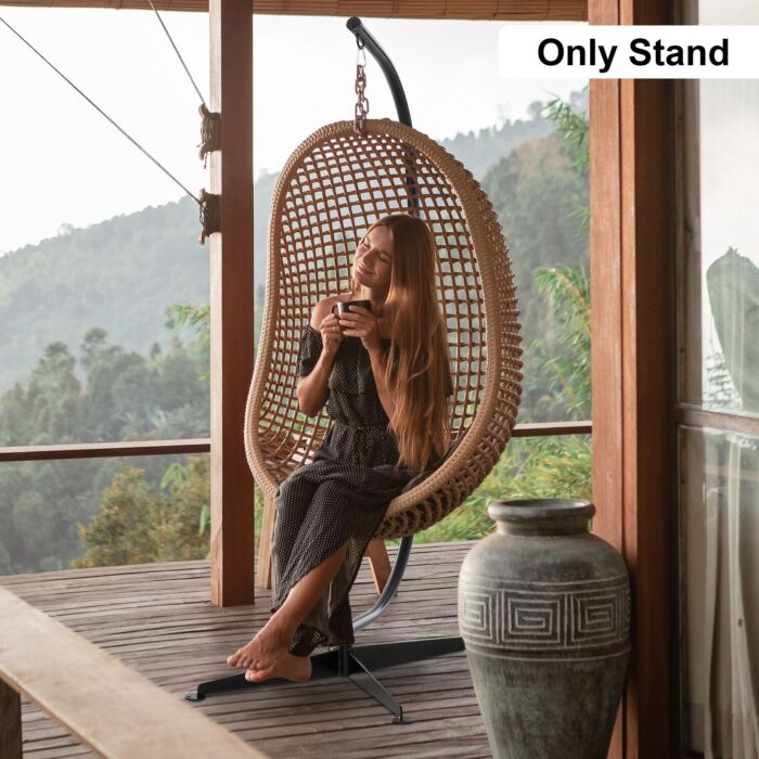 Outsunny Hanging Hammock Stand Hammock Chair Stand C Stand Steel Heavy Duty Stand For Air Porch Swing Chair (only Construction)