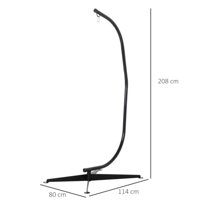 Outsunny Hanging Hammock Stand Hammock Chair Stand C Stand Steel Heavy Duty Stand For Air Porch Swing Chair (only Construction)