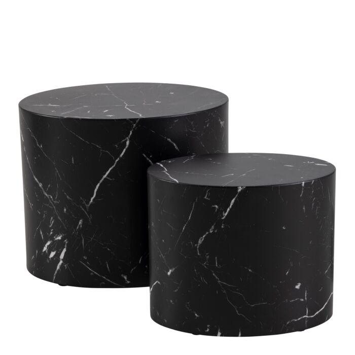 Mice Oval Coffee Table Set In Black