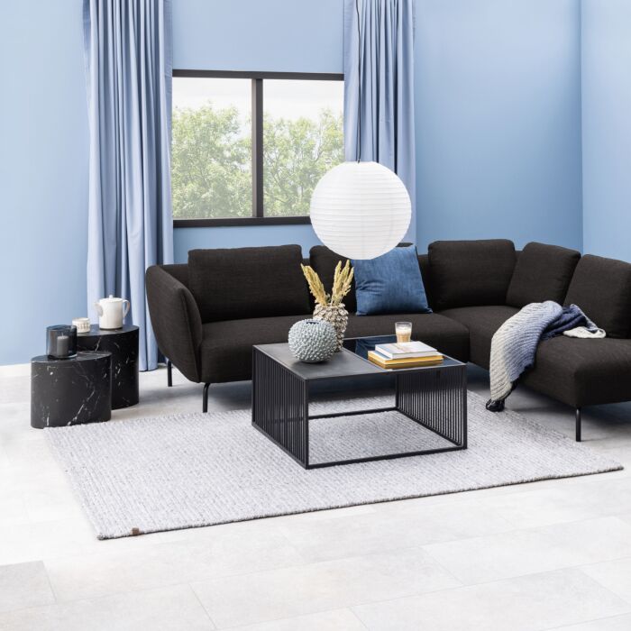 Mice Oval Coffee Table Set In Black