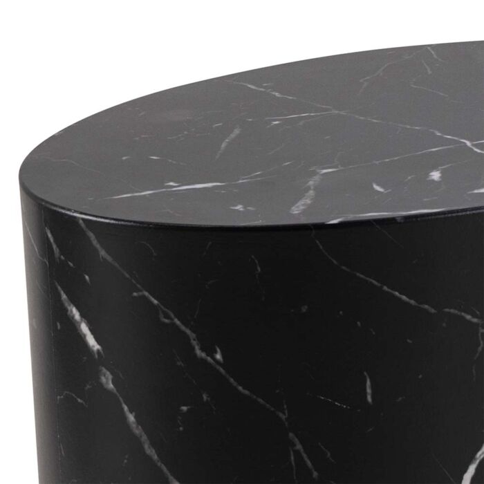 Mice Oval Coffee Table Set In Black