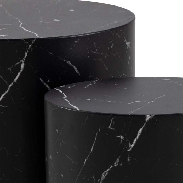 Mice Oval Coffee Table Set In Black