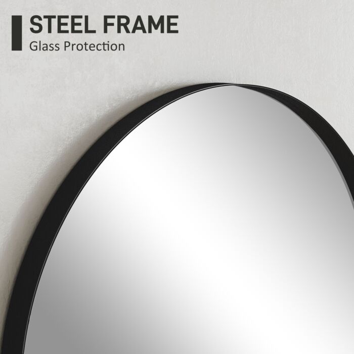 Homcom 60 X 90cm Arched Home Mirror - Black