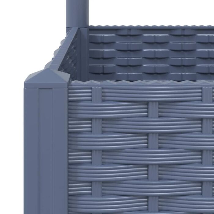 Vidaxl Garden Planter With Trellis Blue Grey 120x40x136 Cm Pp