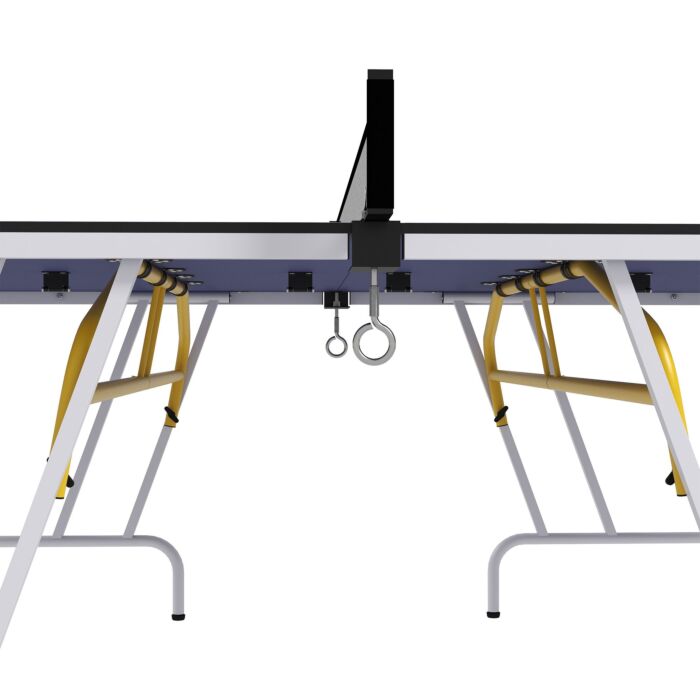 Sportnow 9ft Foldable Table Tennis Table, With Cover, Net, Paddles, Balls - Blue