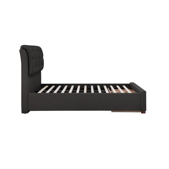 Valentino Double Bed Charcoal
